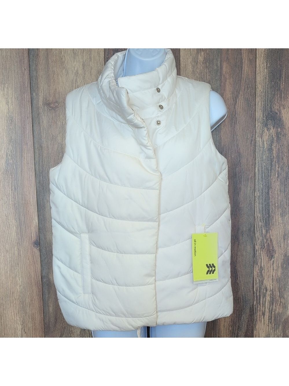 All in Motion Zip & Snap Button Puffer Vest XXL D467